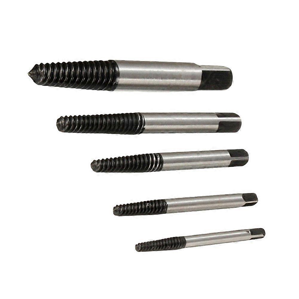 5Pcs Screw Extractor Drill Bits Guide Broken Damaged Bolt Remover Corkscrew Tool QinHai