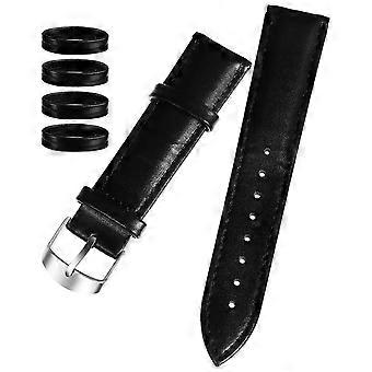 Uhrenarmband mit Schlaufen für Uhren, 3 Sets, schwarzes Original-Ersatzarmband
