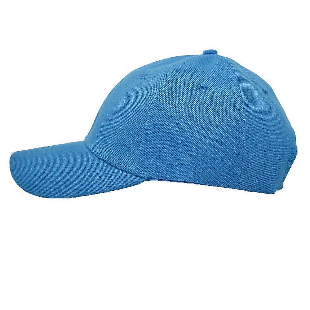 Plain Solid Baseball Cap Sun isor Adjustable Ball Hat Baby Blue