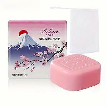 Savon éclaircissant à la niacinamide, parfum fleur de cerisier Sakura, sans alcool, riche en glycérine, pour le visage et le corps, nettoyage en profondeur des peaux beige clair, 100 ml