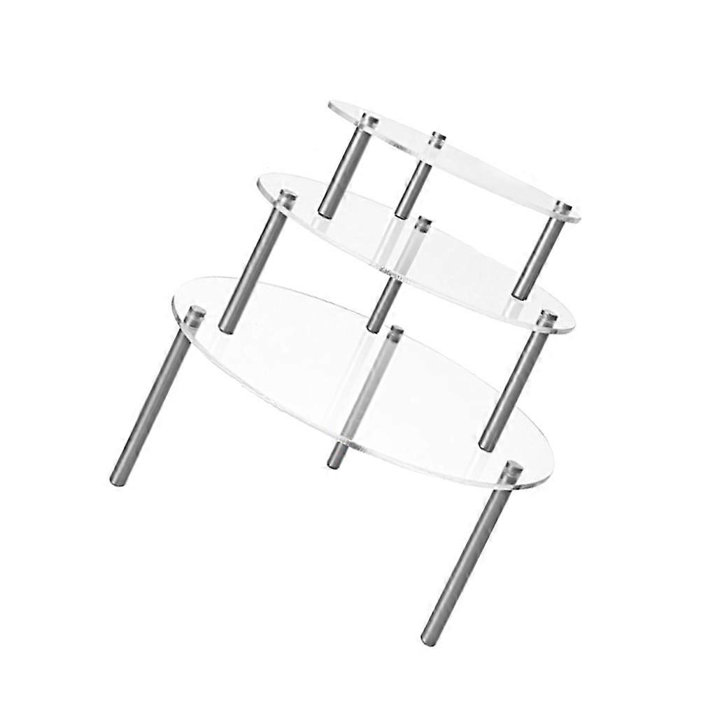 Transparent Acrylic Cake Display Stand for Cupcake Decoration 3Pcs Stackable