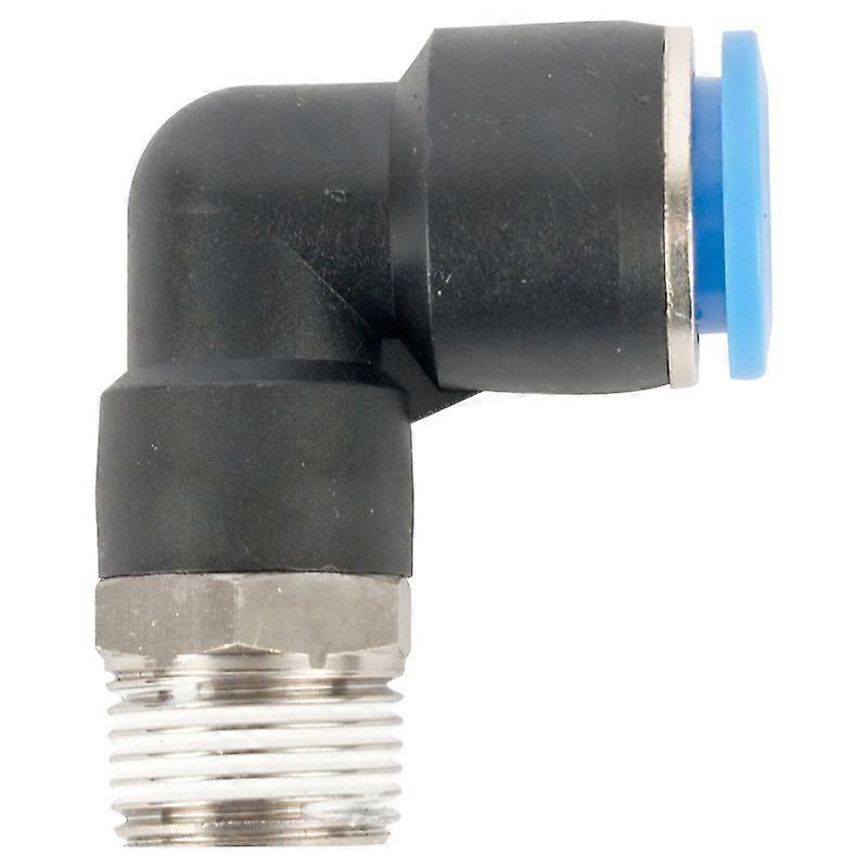 Elbow 12mm-3/8 M Pu Hose Fitting - 5 Pack