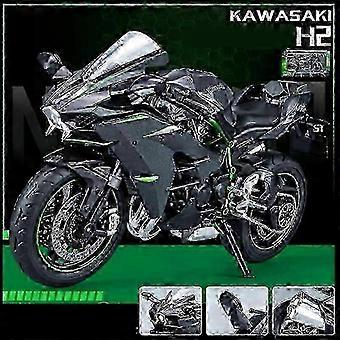 1/9 Kawasaki H2r Alloy Racing Motorcykel Diecasts Street Motorcykel Modell Simulering Ljud och ljus Samling Barngåvor