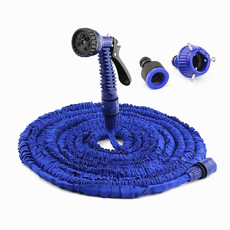 Garden Car Hose Water Pipe Flexible Hosepipe Spray Gun 25 50 75 100 125ft