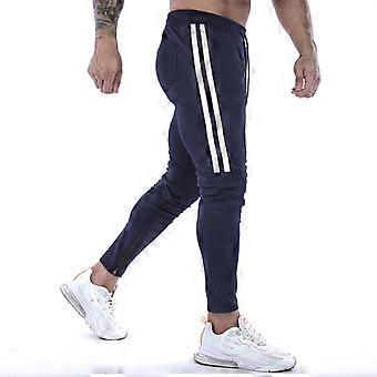 Gym Skinny Jogger Pants Men Running Sweatpants Fitness Bodybuilding Sports Zip pocket Male Cotton Jogging Trousers