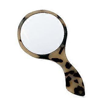 pour le maquillage créatif Miroir cosmétique portable avec poignée Salon mignon Mirro Rice écaille de tortue