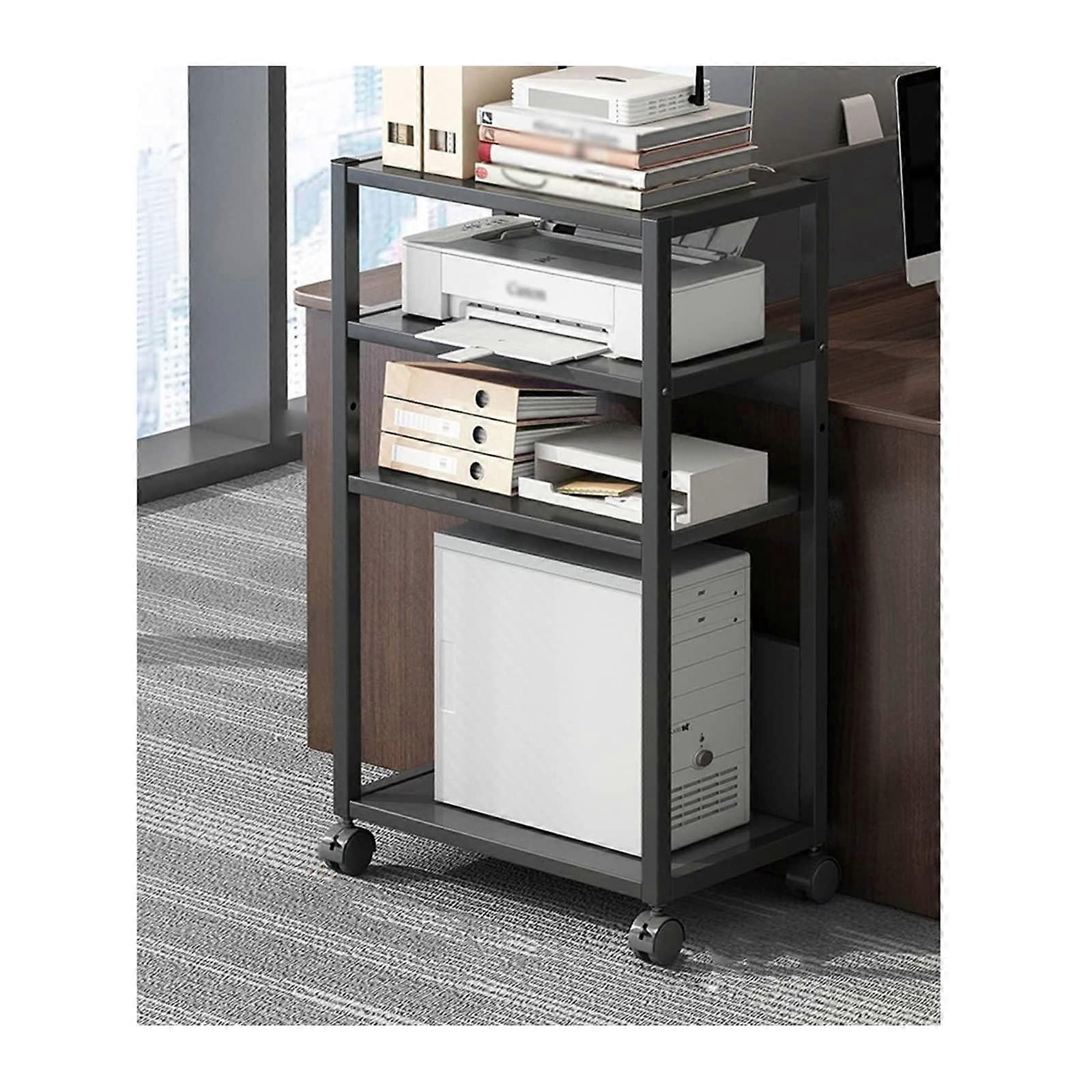 Adjustable Printer Stand with Storage, MultiLayer Rolling Printer Shelf on Wheels for Office
