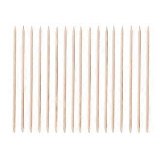 Manicure Pusher Wooden Nail Art Stick for Dead Skin Removal 400Pcs Beige