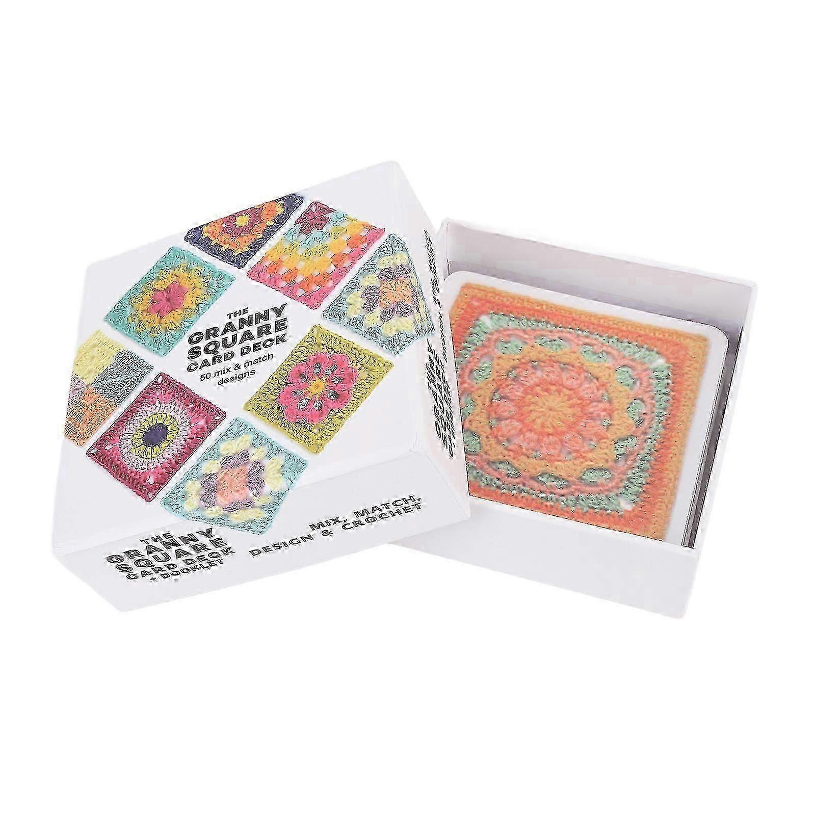 Versatile Granny Square Card Deck for Crochet - Beginner-Friendly Techniques & Portable Card Gift for Creative Projects_yyc