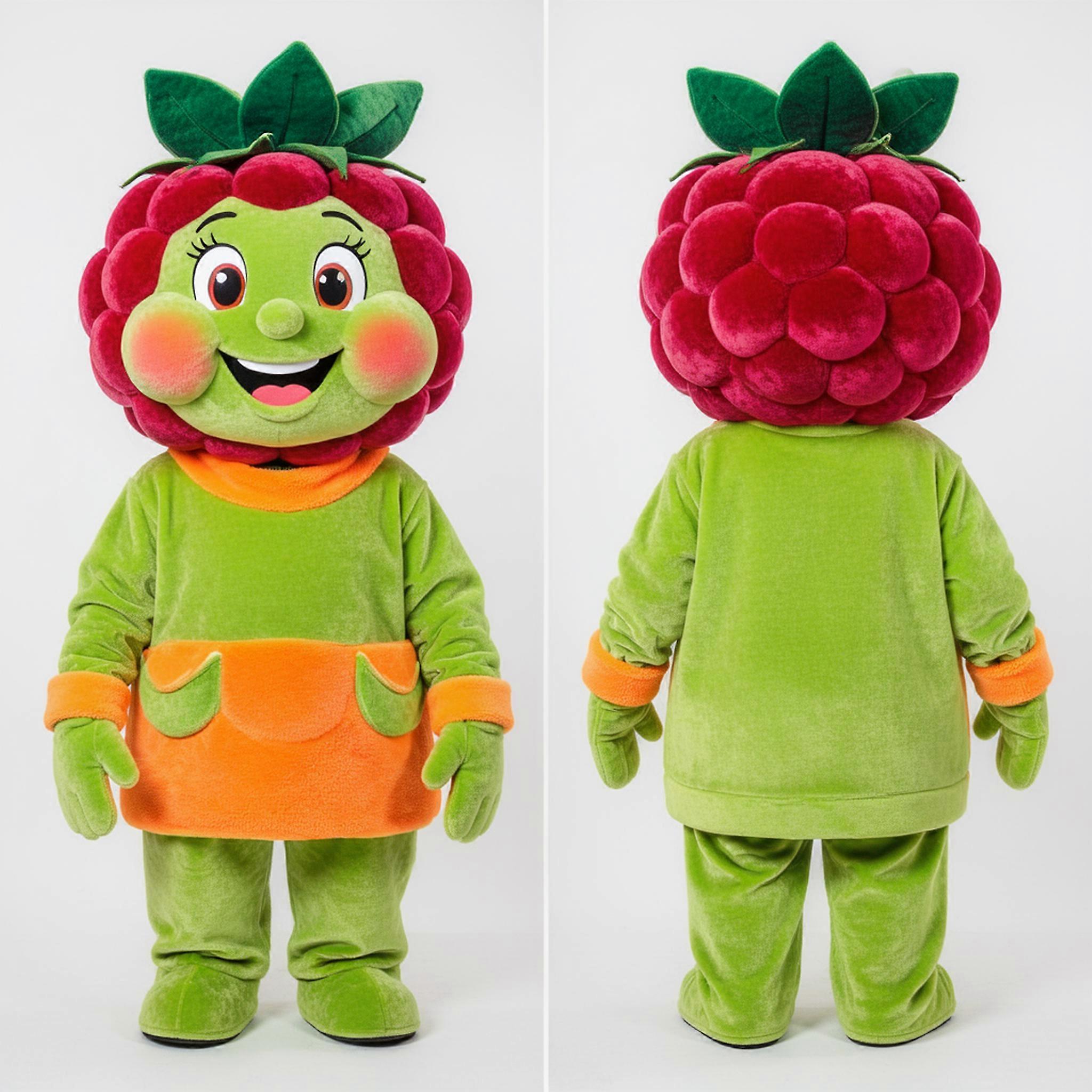 MASTICOT Lime Green Velvety Raspberry Mascot