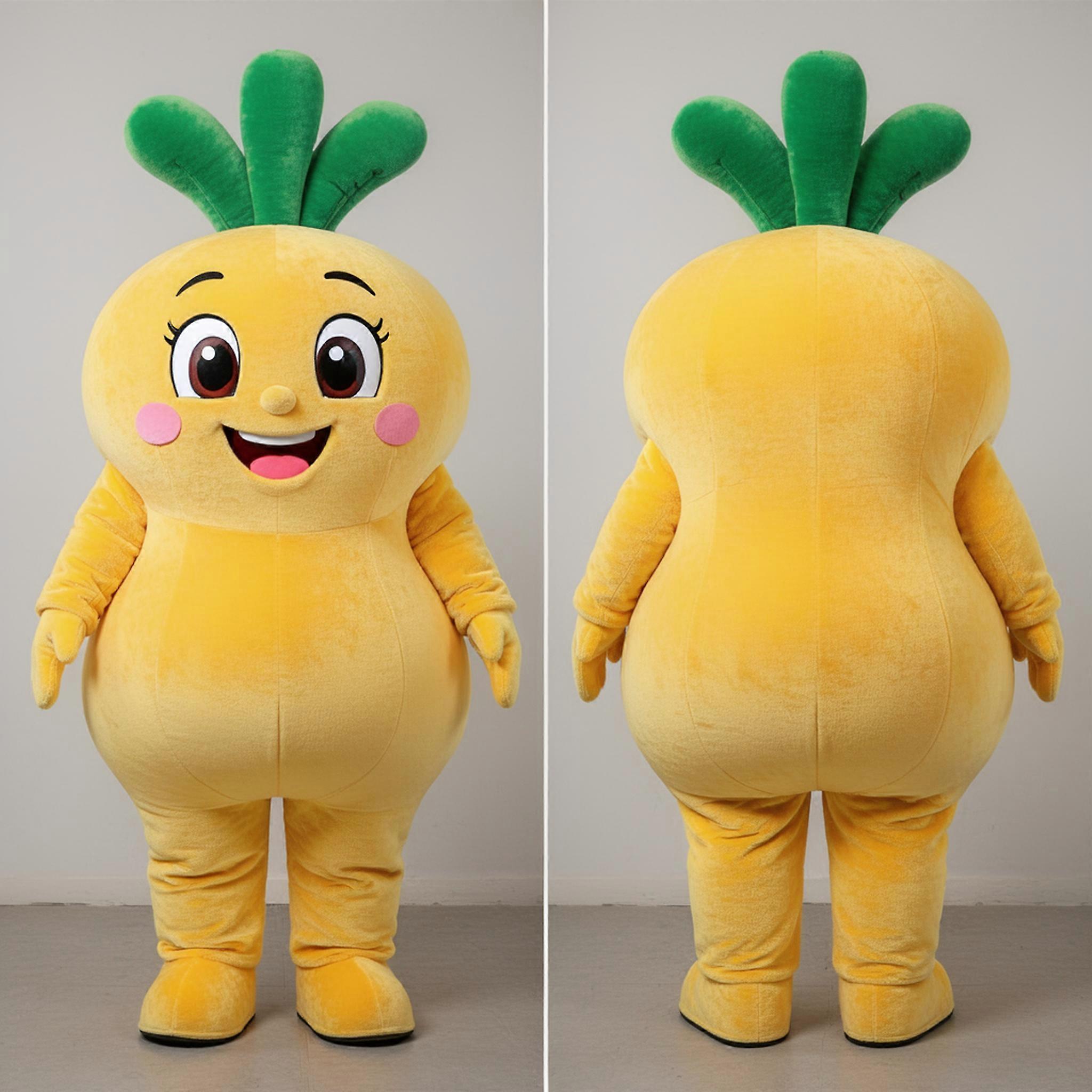 MASTICOT Velvety Yellow Towering Turnip Mascot