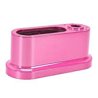 Nail Drill Machine Holder Dust Proof Compact Nail Drill Stand with 8 Slots for Nail Drills Bits Electroplated Pink