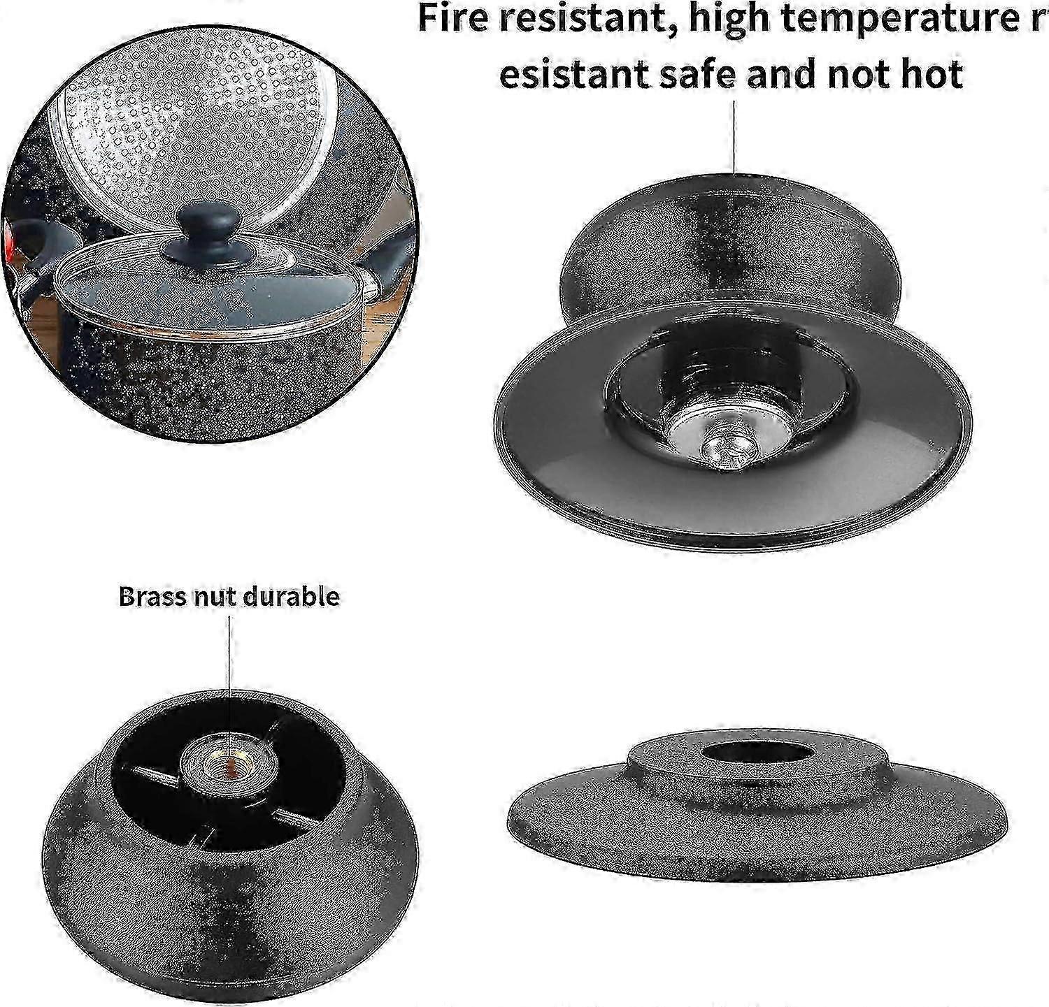 4 Pcs Stainless Steel Pan Lid Knobs Replacement Durable Cookware Handle