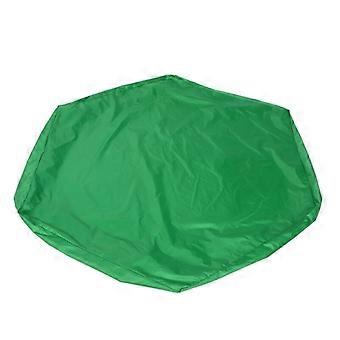 Waterproof hexagonal sandbox cover for children, sun protection for garden pool, green sunshade 140x110x20cm