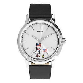 Relógio Timex Peanuts x Marlin Automático Americana 40mm com Pulseira de Couro TW2Y50300