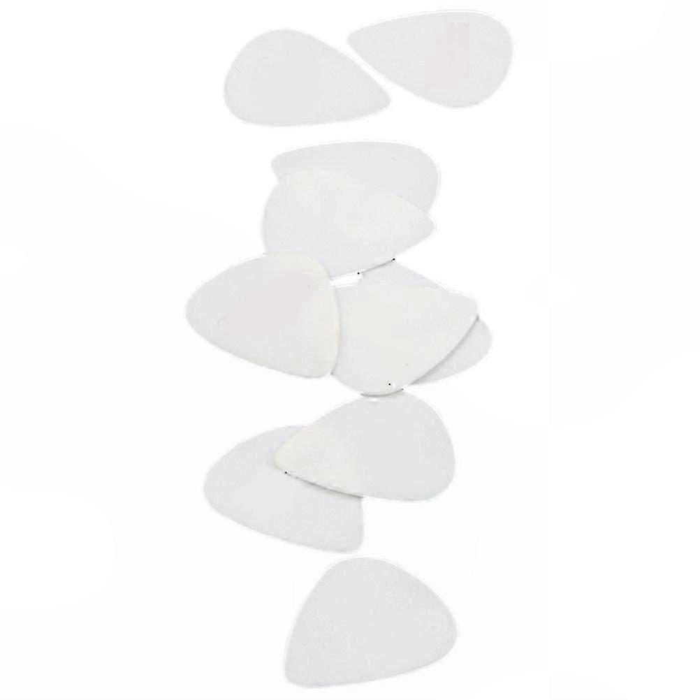 Guitar Picks, White Plastic, 10pcs