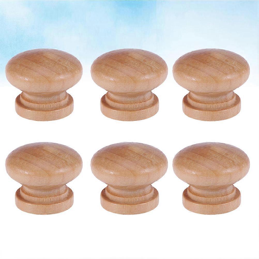 Pull Handle Wood Round Mushroom Design for Drawer Pulls