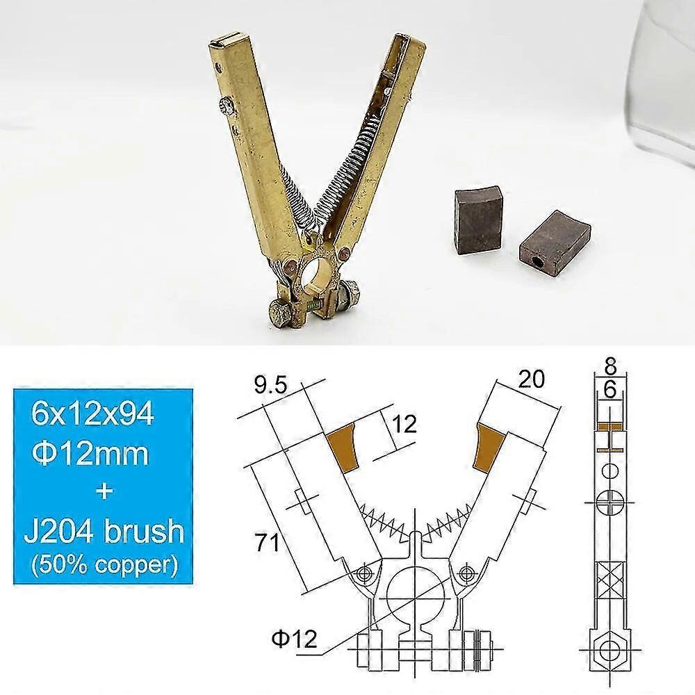 V Shape Slip Ring Copper Carbon Brush Holder Compatible with Universal Packaging Machine Assembly
