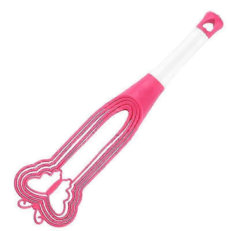 2PCS Rotatable Foldable Whisk Creative Whisk Multi-Function Manual Butterfly (Pink)