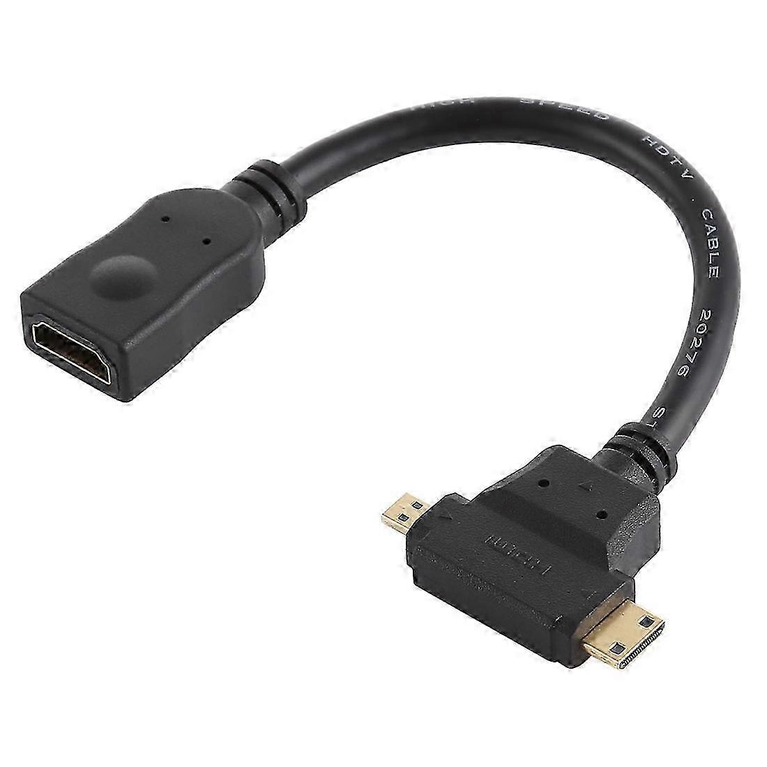 Dual-Output HDMI T Adapter Mini Micro