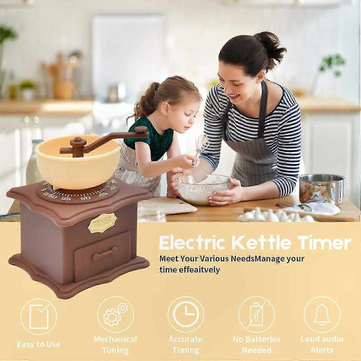 Cooking Timer for Kids, Egg Timer for Kitchen Use, Fun and Easy-to-Read Countdown Timer