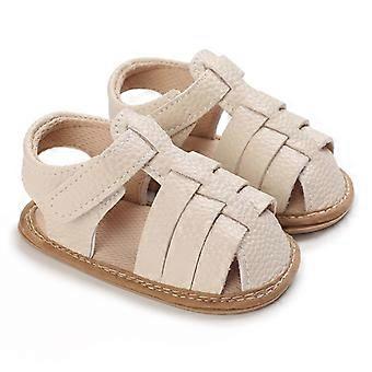 Baby Mädchen offene Zehen Sandalen Säugling Kleinkind Sommer flach Anti Rutsch erste Wanderschuhe 1pc, weiß)