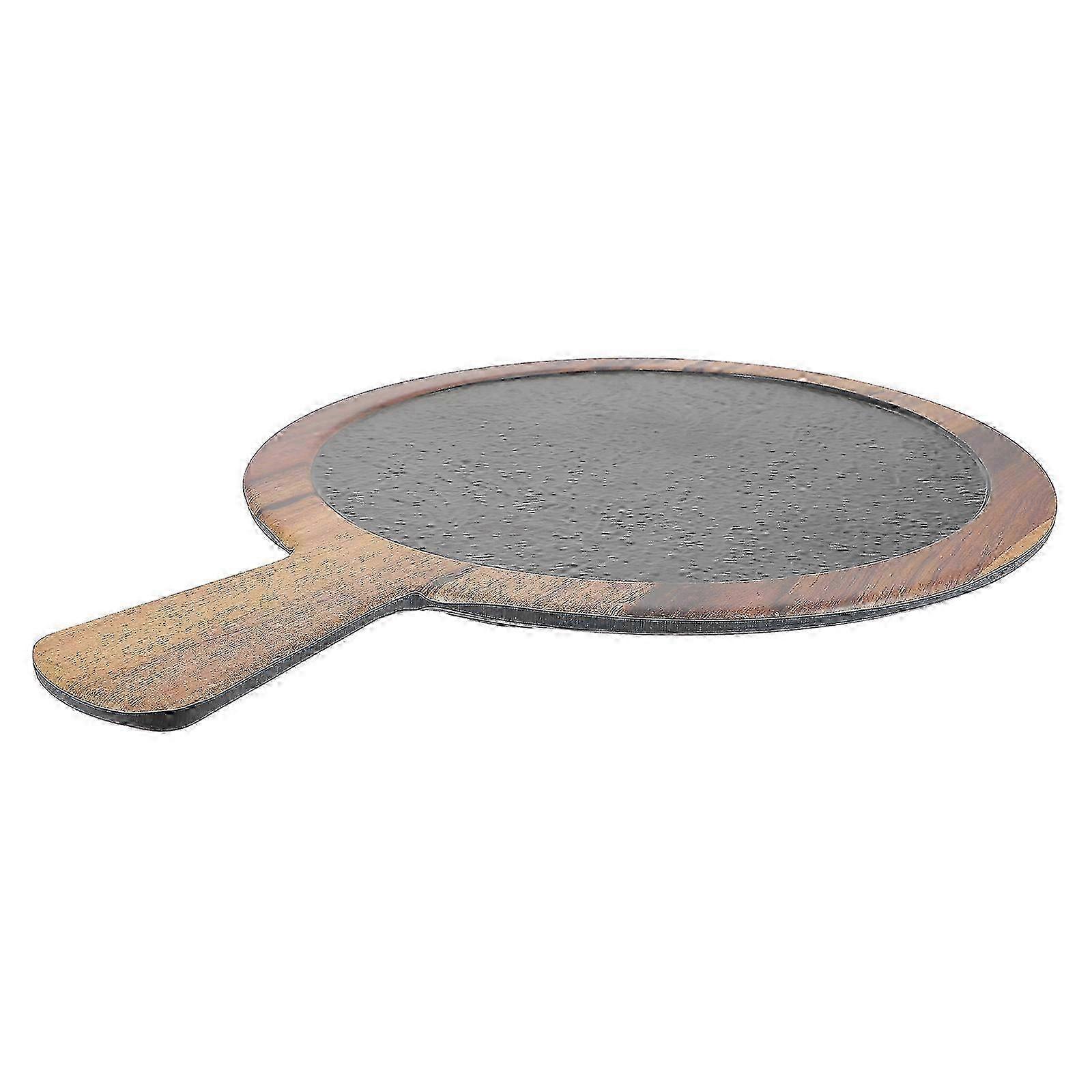 Black A5 Round Non-Slip Tray
