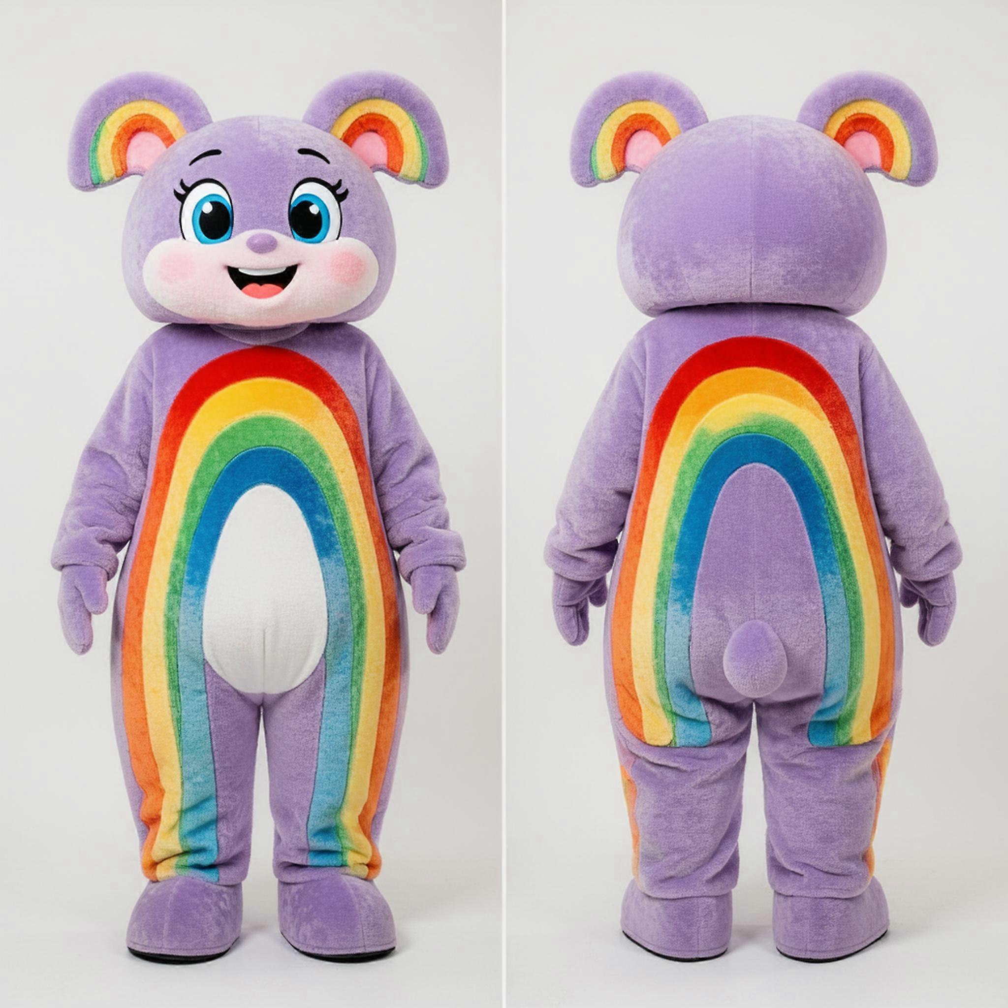 MASTICOT Lavender Broad Shouldered Rainbow Mascot