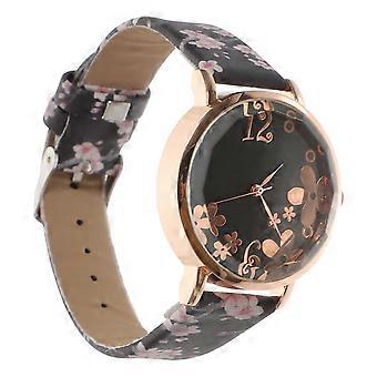 Floral Women Watch Fashionable Quartz Watch 3Pcs for Female Wrist