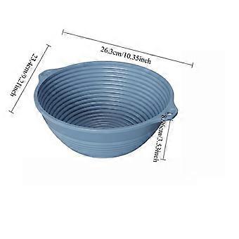 Conjunto de 2 bacias dobráveis, pia portátil redonda listrada azul para camping e viagens, moldes de resina para artesanato.
