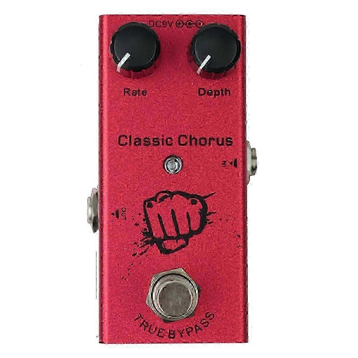 Mini Classic Chorus effect pedal compatible with electric guitar and bass guitar