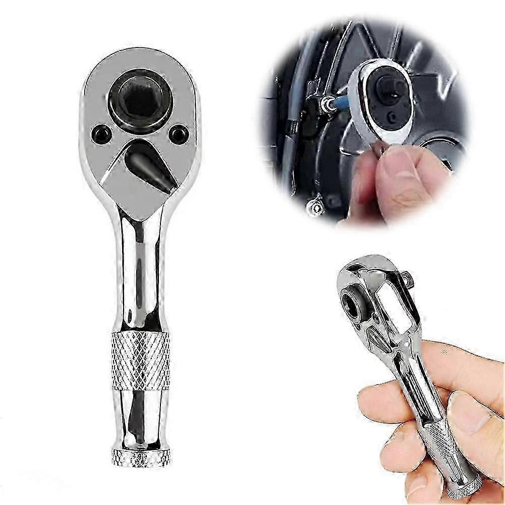 Mini Ratchet Wrench - Dual Head compatible with Socket & Screwdriver Bits SFE