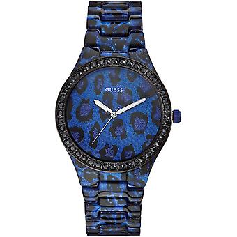 Guess verleidelijke Quartz analoge vrouw horloge met roestvrijstalen armband W0015L3