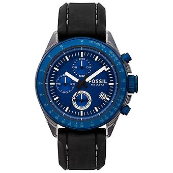 Fossiele sport Quartz analoge man horloge met CH2784 rubber armband