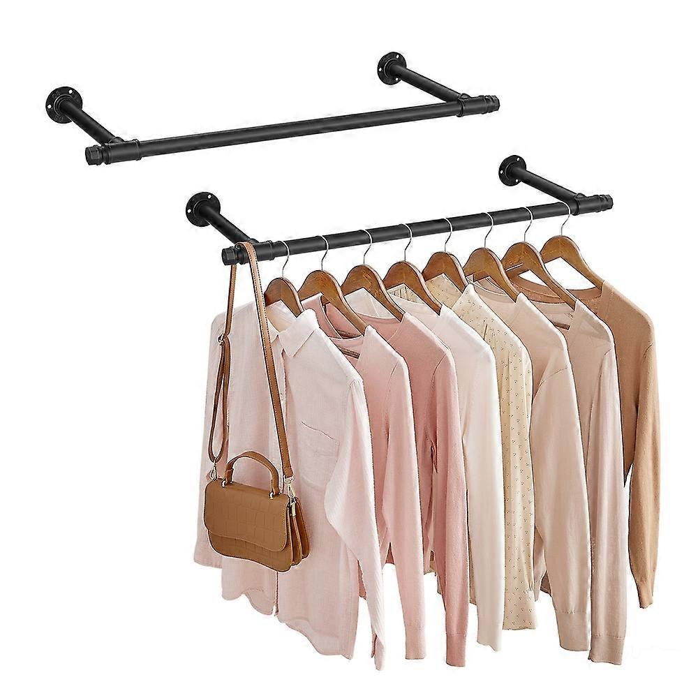 2 Pack Clothes Rack Wall-Mounted 11.8"D x 33"W x 2.8"H