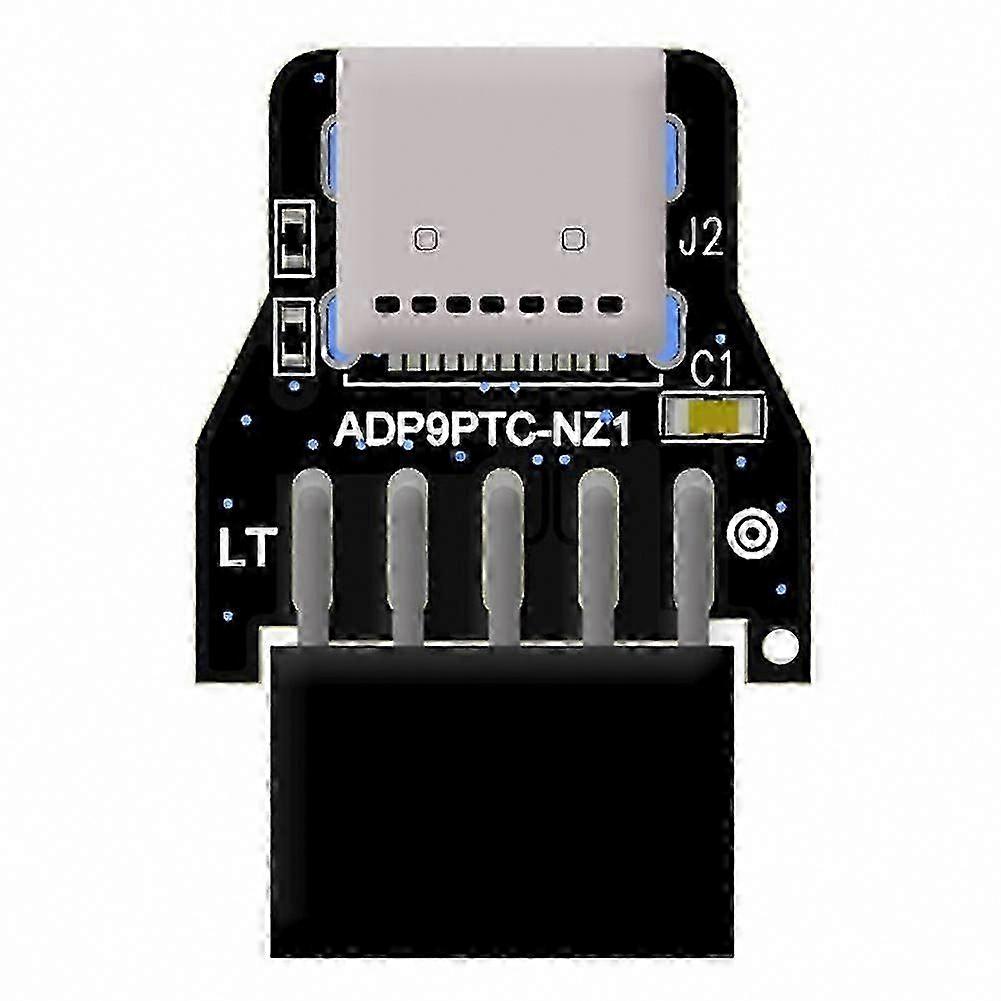 USB 2.0 Front Panel Expansion Card, 9-Pin to Type-C Adapter Module, 480Mbps Data Transfer, Double-Layer PCB, Compatible with Windows, Linux, Mac