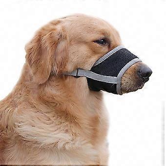 Prevents Biting and Chewing Soft Mesh Dog Muzzle, Drinkable, Grey Size M for Small & Medium Dogs