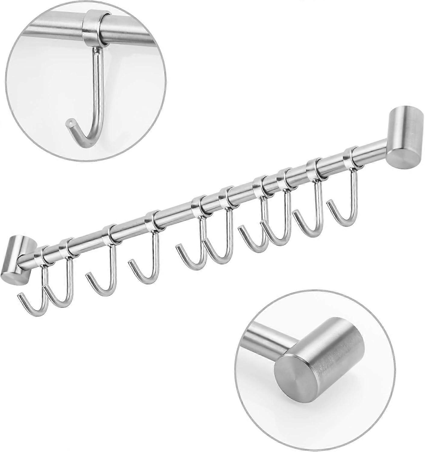 Space-Saving Stainless Steel Hook Rail