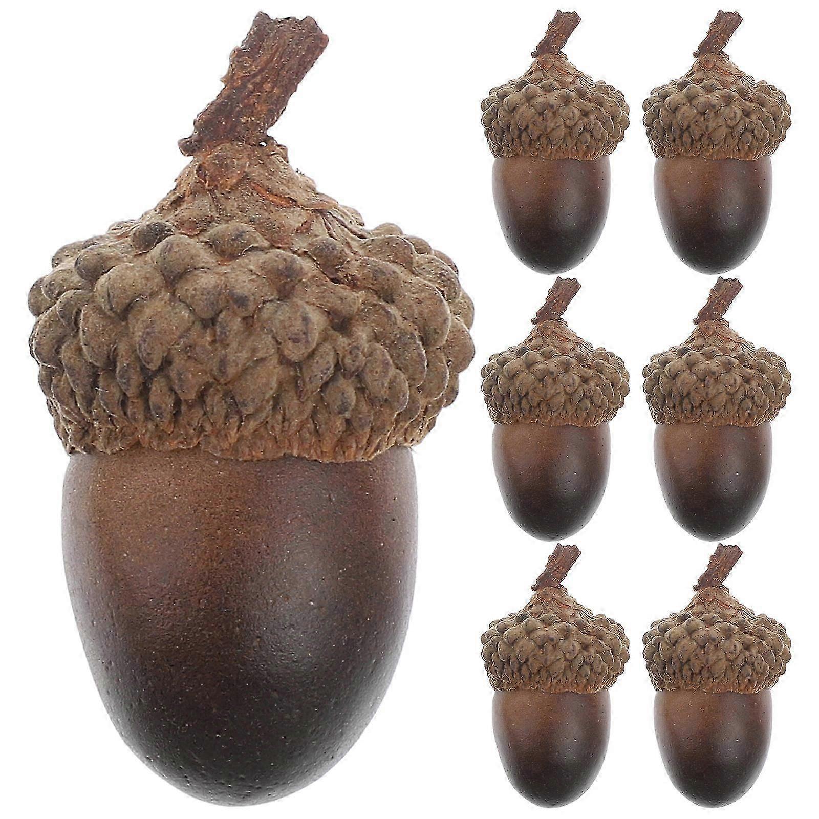 60Pcs Light Brown Foam Acorn Set
