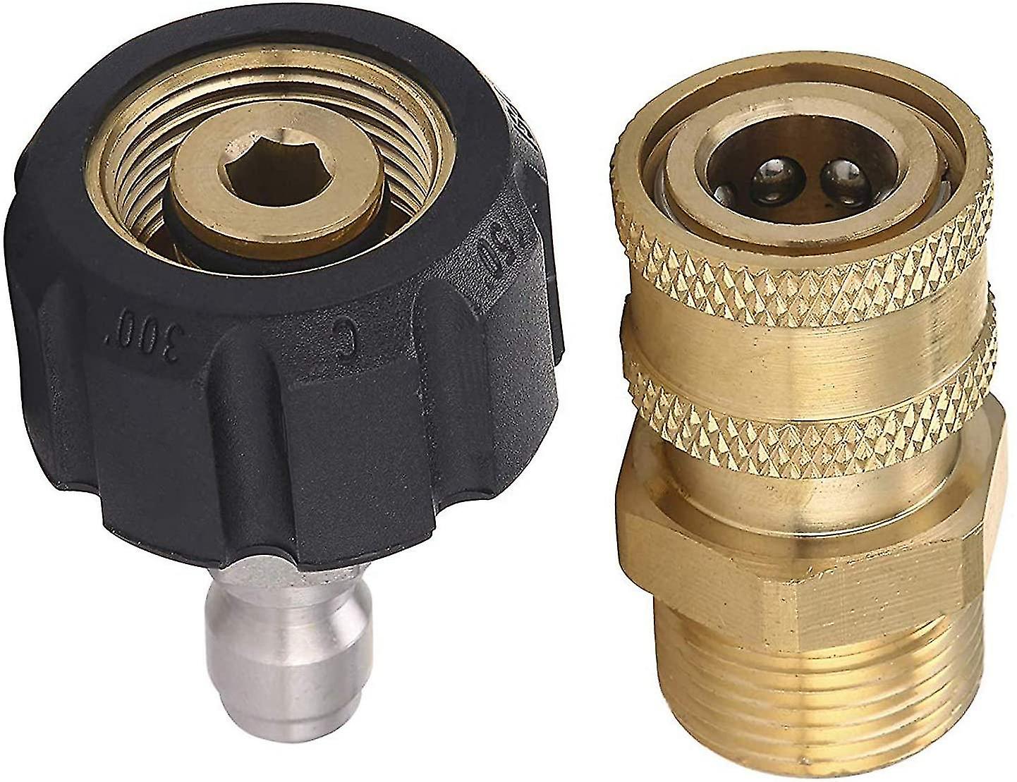 Pressure Washer Adapter Set M22 To 1/4 Inch Quick Connect Kit, M22 14mm To 1/4 Inch Quick Connect Kit