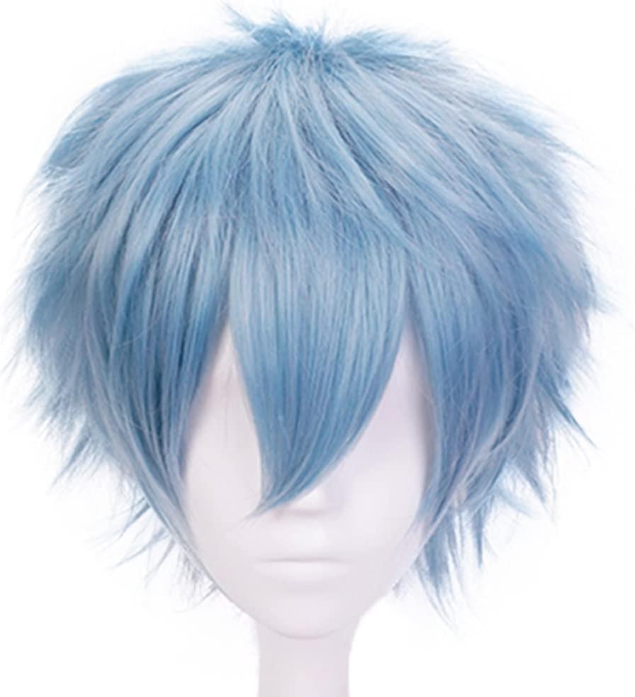 Blue Anime Cosplay Wig Short Synthetic