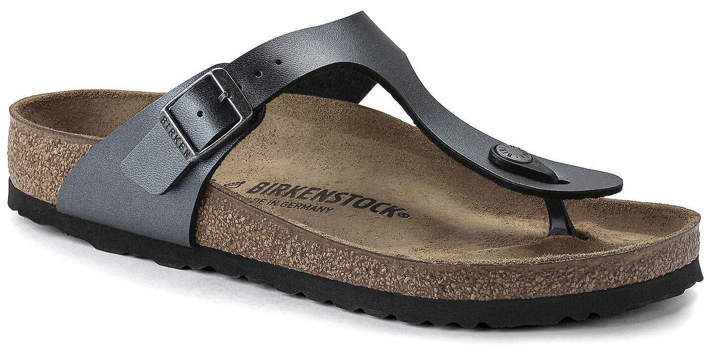 Birkenstock Gizeh Metallic Black Womens Regular Fit Sandals