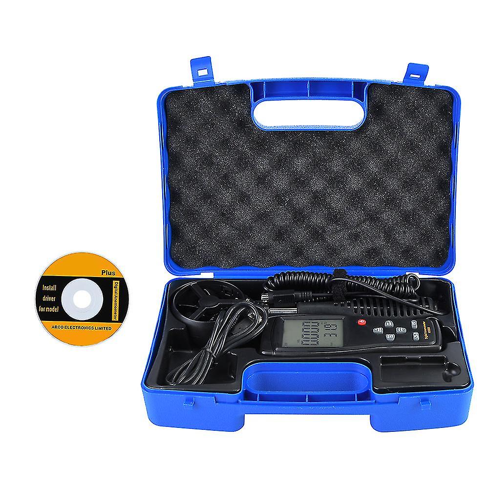 Smart Sensor As856 Portable Digital Anemometer 0.3-45m/s Wind Speed Temperature Air Flow Tester