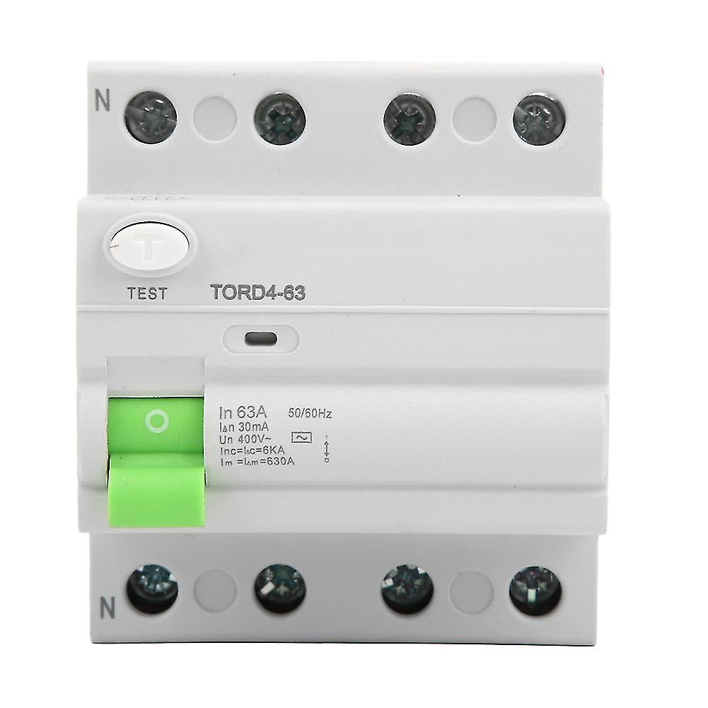 4P 63a 30ma Leakage Protection Circuit Breaker Safety Residual Current Device 220-380v