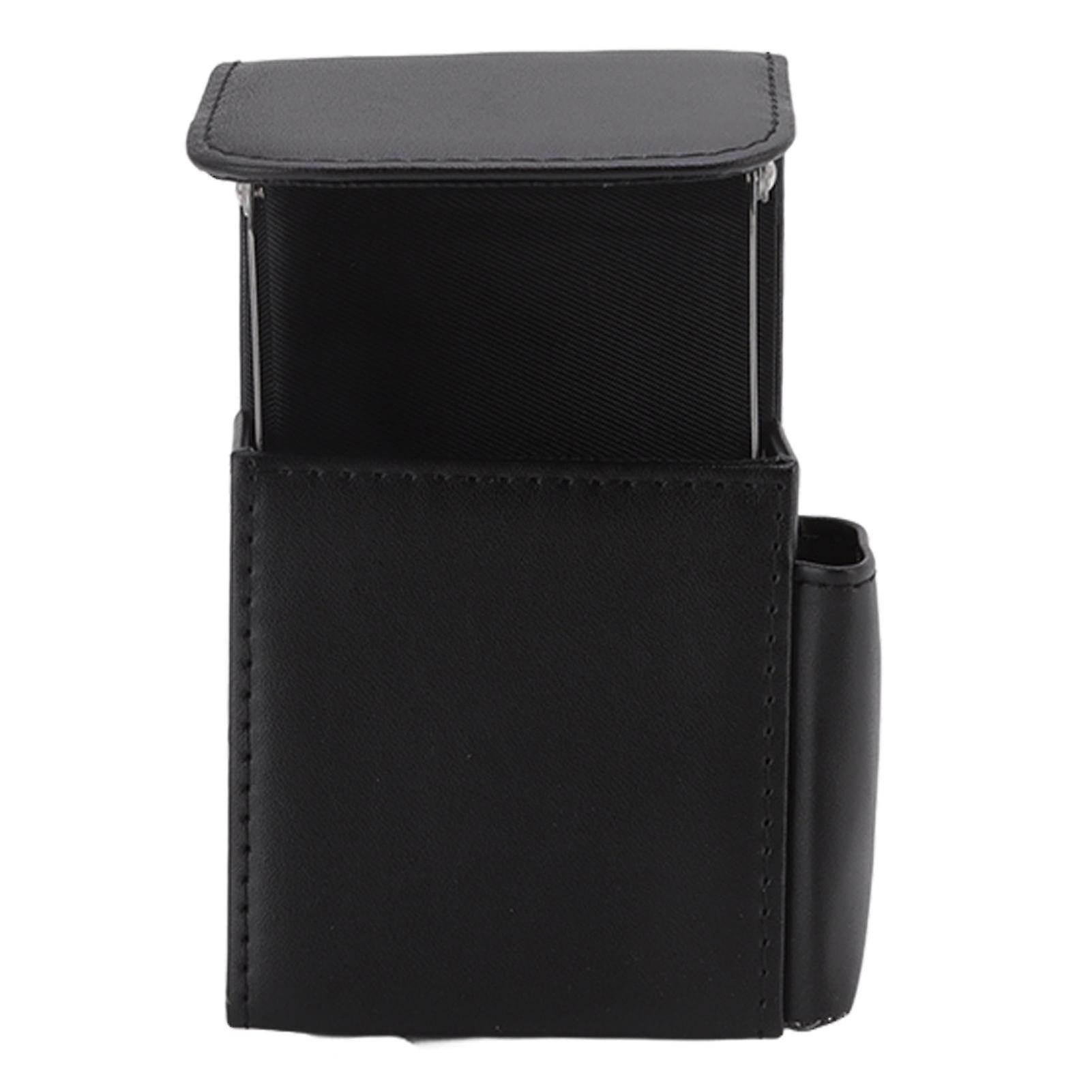 Étui à cigarettes en PU avec porte-briquet, 20 paquets, design portefeuille pour hommes, outils pour fumer, noir