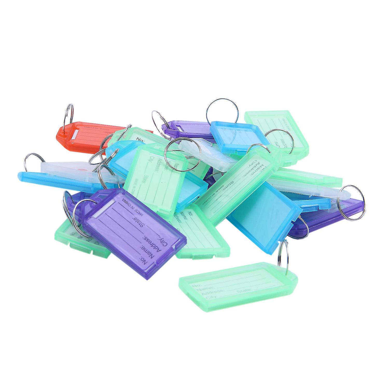 25pcs Key Id Label Tags W 2cm Dia Ring Keyring