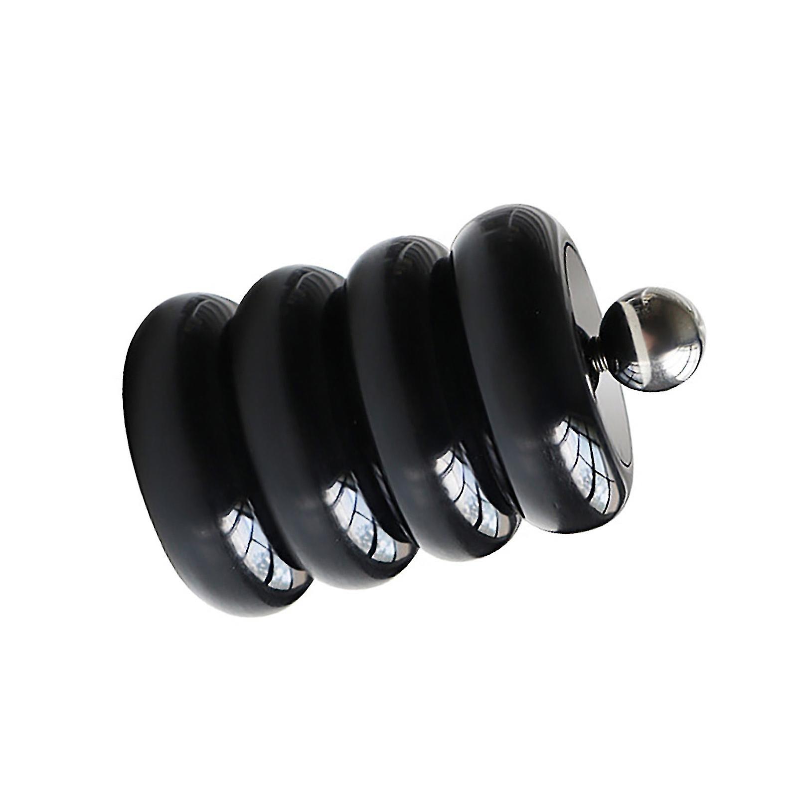 Nordic Style Qtip Holder Dispenser Desktop Dustproof Cotton Swab Storage Container Doughnut Shape Makeup Storage Box with Lid Black 4 Layers