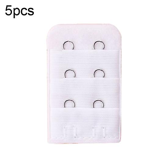 Fianao 5Pcs Breathable Women 3 Rows 2 Hooks Bra Strap Extender Soft Back Band Extension