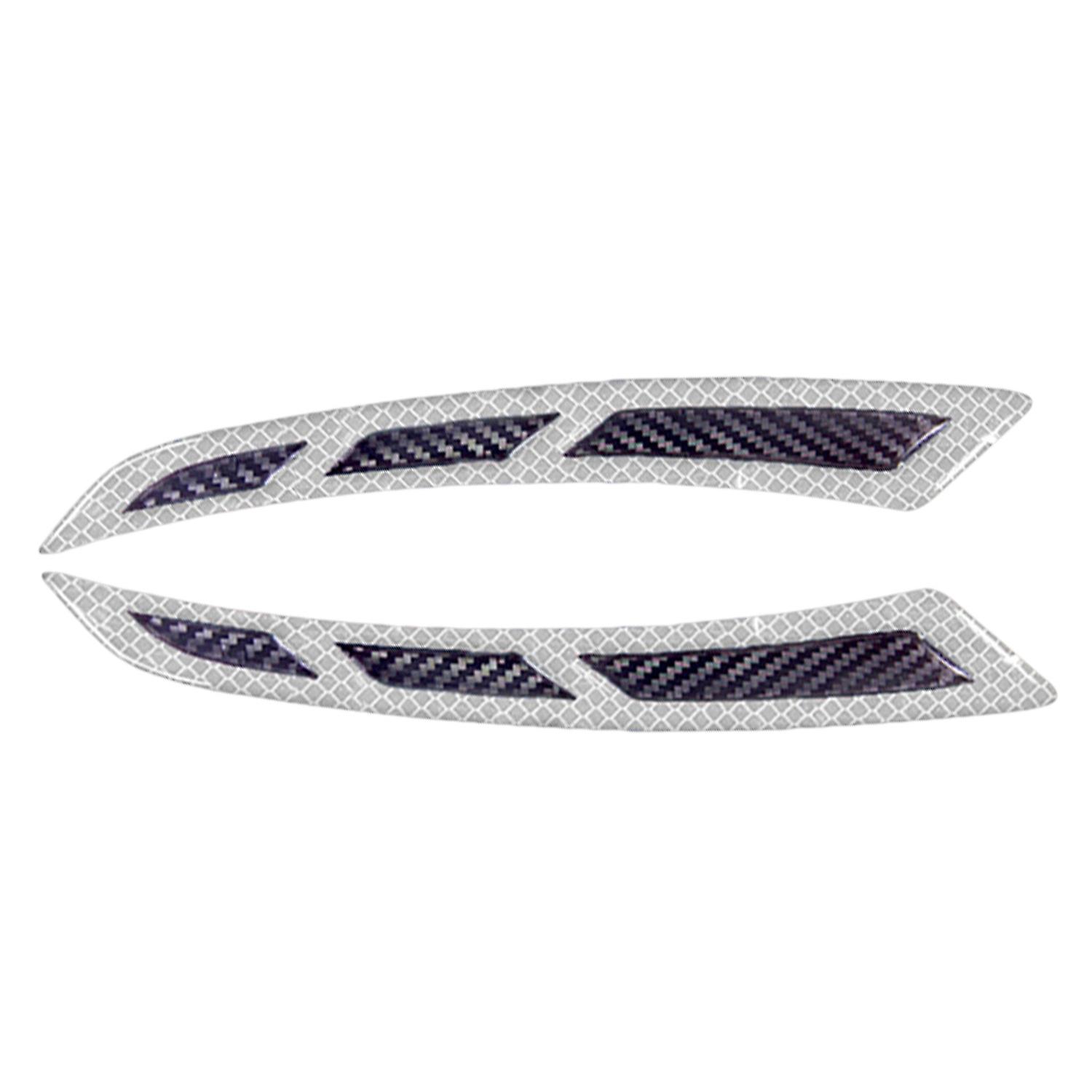 1 Pair Car Fender Protector Heat Resistant Anti-collision Carbon Fiber Warning Universal Car Wheel E