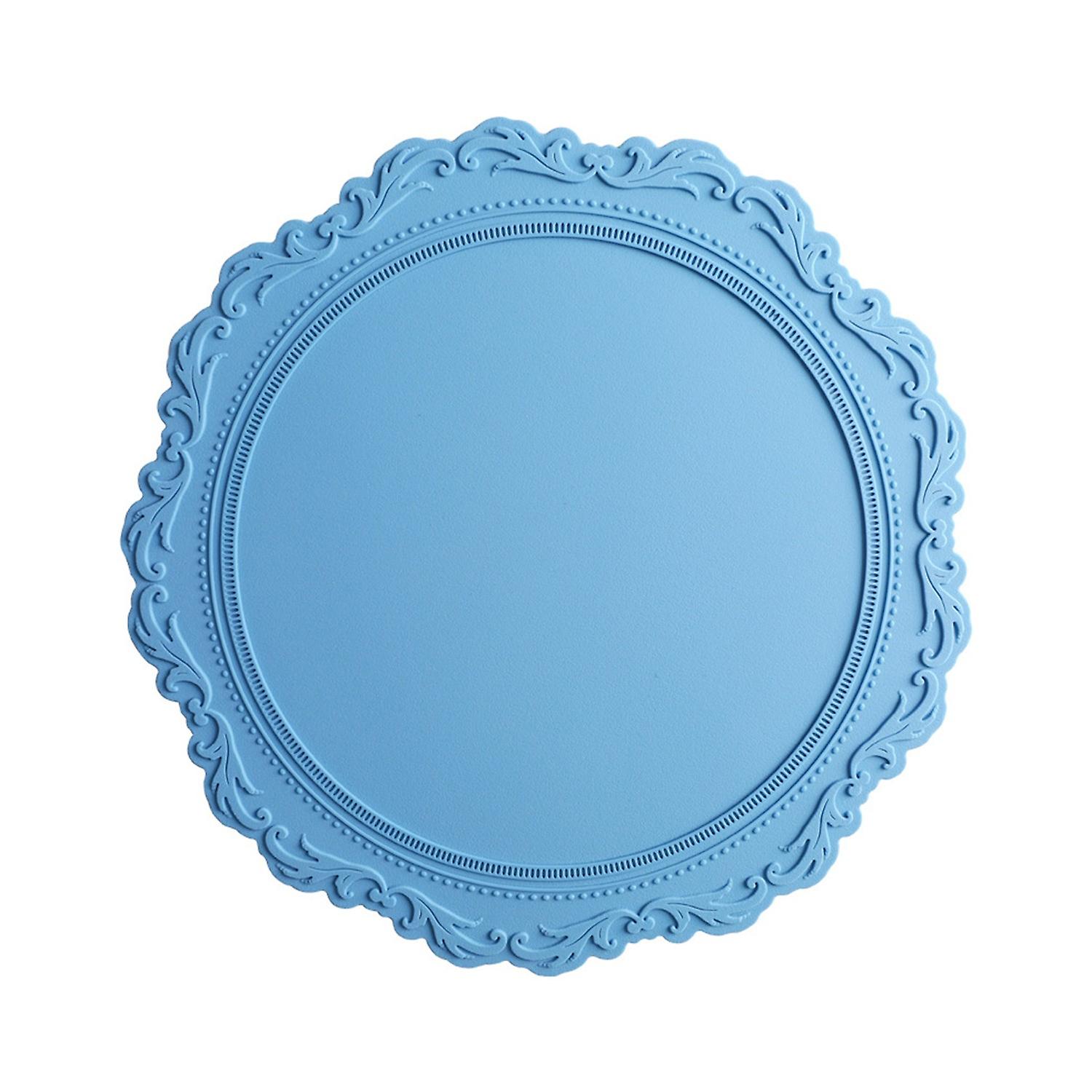 ZHOUBA Place Mat Skid-resistant Elastic Silicone Flower Lace More Thicker Table Mat for Home